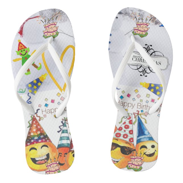 Chinelos Feliz aniversário de Natal (Pé da cama)
