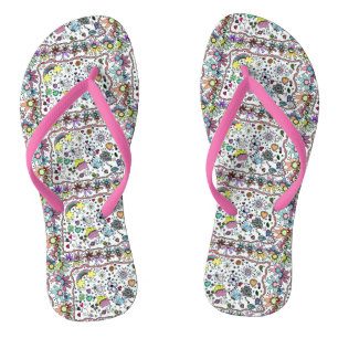 Chinelos Feliz Joy Doodles