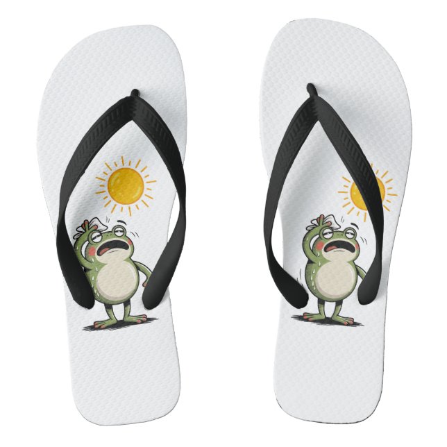 Chinelos Femininos de Verão Sizzling Frog (Pé da cama)