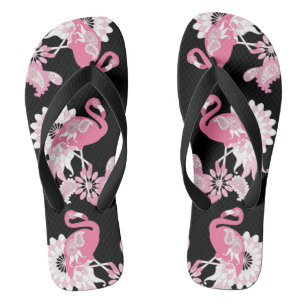Chinelos Flamingo Cor-de-rosa-preto moderno