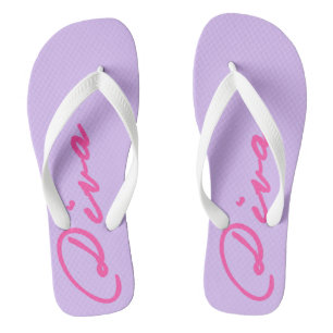 Chinelos FLIP FLOPS com DIVAtude! (Letras Rosa)