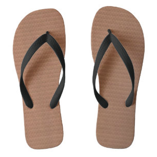 Chinelos Flip flops com Precintas Pretas e Solas Marrons Le
