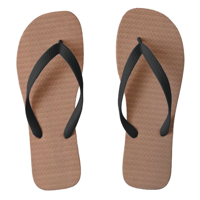 Chinelos Flip flops com Precintas Pretas e Solas Marrons Le (Pé da cama)