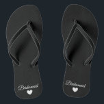 Chinelos Flip-Flops - Coração Fab Bridesmaid<br><div class="desc">Chinelos para a Noiva vestir no dia do casamento ou depois dele! Facilmente personalizável,  altere as cores da precinta,  as cores únicas,  adicione texto ou outras imagens!</div>