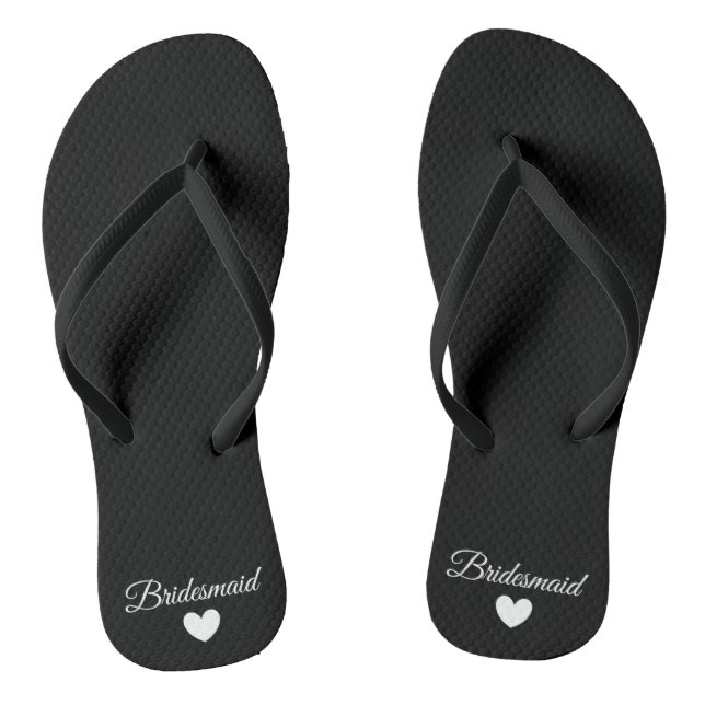Chinelos Flip-Flops - Coração Fab Bridesmaid (Pé da cama)