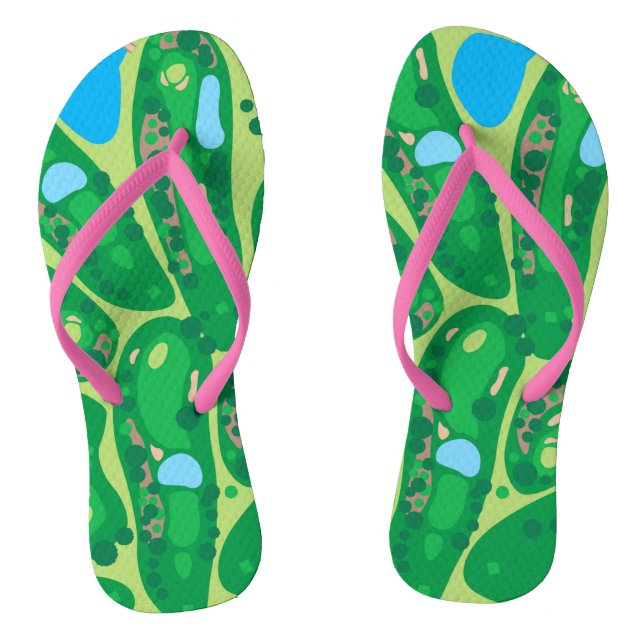 Chinelos Flip-Flops Divertido do Golfer (Pé da cama)