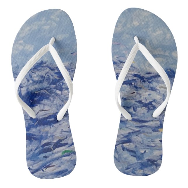 Chinelos Flip-Flops Do Oceano (Pé da cama)