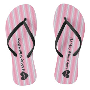 Chinelos Flip-Flops - Pink e White HAMbyWG
