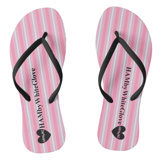 Chinelos Flip-Flops - Pink e White HAMbyWG (Pé da cama)