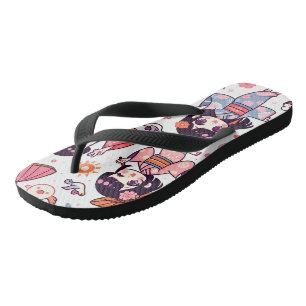 Chinelos Flip Flops, Rapariga Cuta Inspirada Em Anime