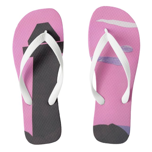 Chinelos Flip-flops rosa com Design de farol (Pé da cama)