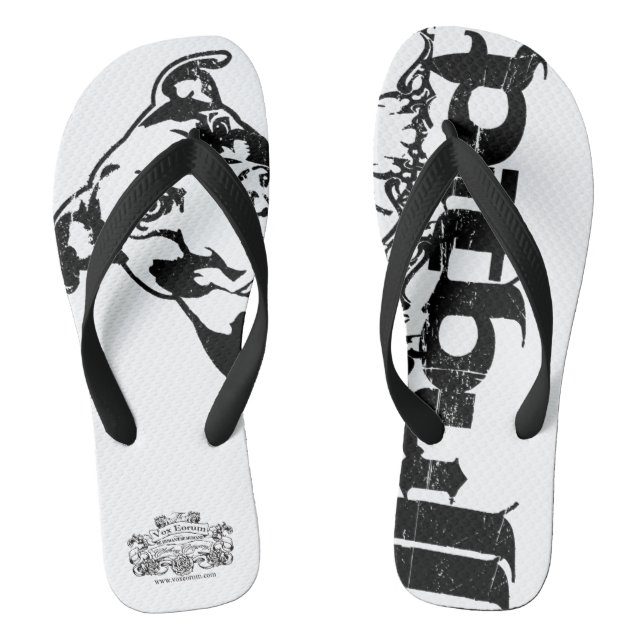 Chinelos Flip-flops Tribal de Pitbull (Pé da cama)