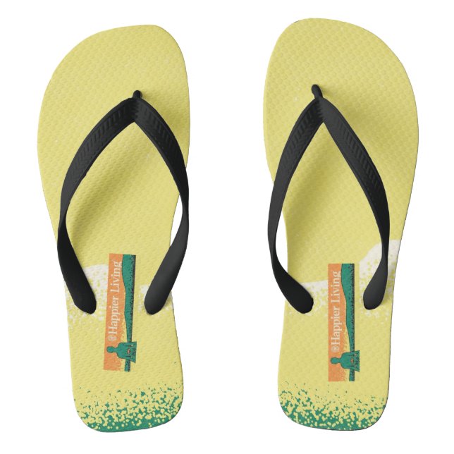 Chinelos Flip-Flops VIVENDO MAIS FELIZ (Pé da cama)