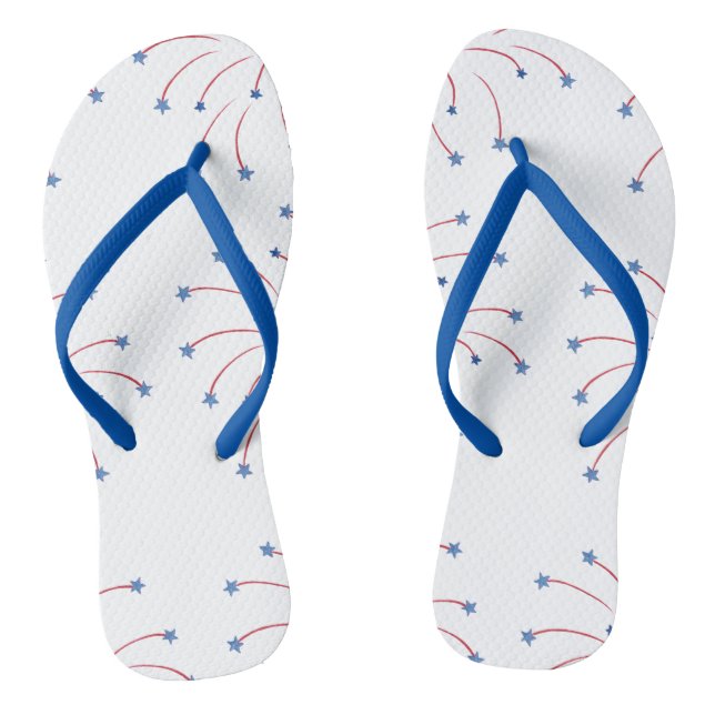 Chinelos FlipFlops de FlipFlops da Estrela Azul Vermelha (Pé da cama)