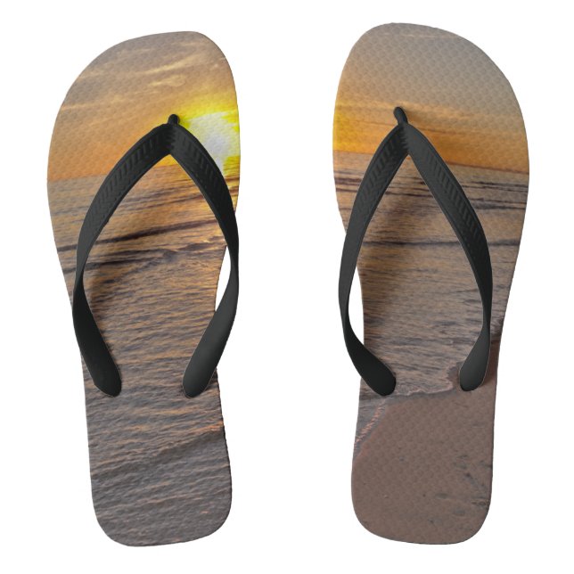 Chinelos FlipFlops: Sunset by the Beach (Pé da cama)