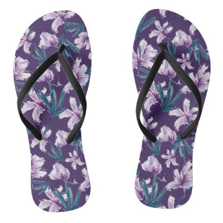 Chinelos Flor Bliss em Roxo Escuro