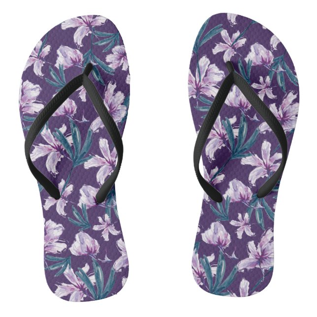 Chinelos Flor Bliss em Roxo Escuro (Pé da cama)