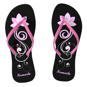 Chinelos Flor de Lotus Branca e Rosa