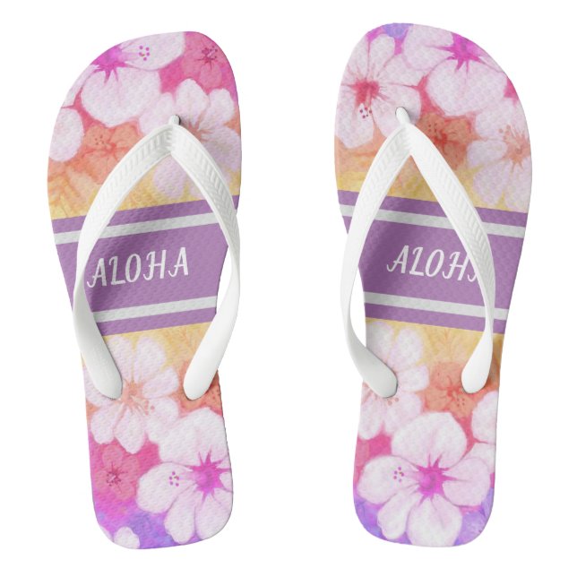 Chinelos Flor Havaiana Aloha 01 (Pé da cama)