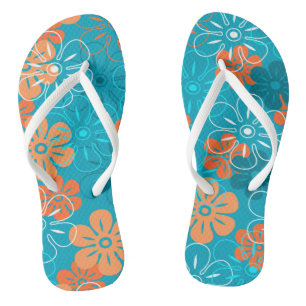 Chinelos Flor Rain Havaiano Retro Floral