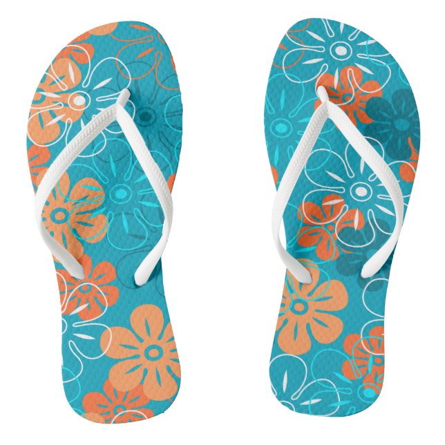 Chinelos Flor Rain Havaiano Retro Floral (Pé da cama)