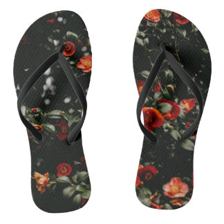 Chinelos Flor vermelha 