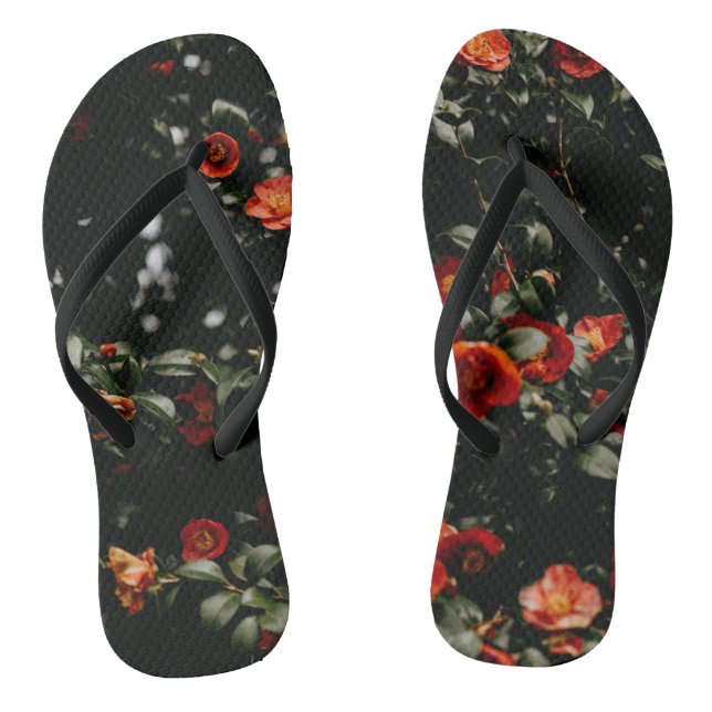 Chinelos Flor vermelha  (Pé da cama)