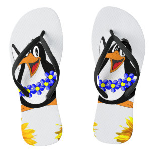 Chinelos Florais de Sunflower Penguin