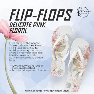 Chinelos Florais Rosa Delicado