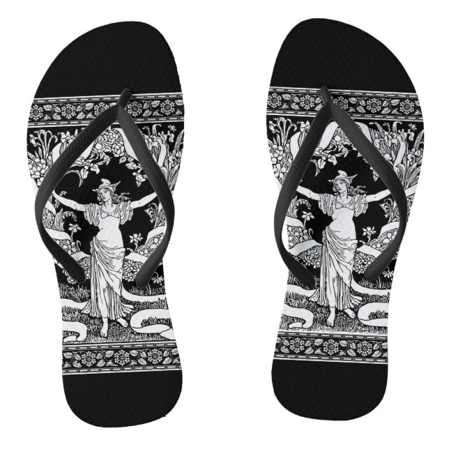 Chinelos Florais Vintage (Pé da cama)