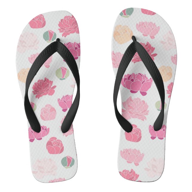 Chinelos Floral Rosa Bonito (Pé da cama)
