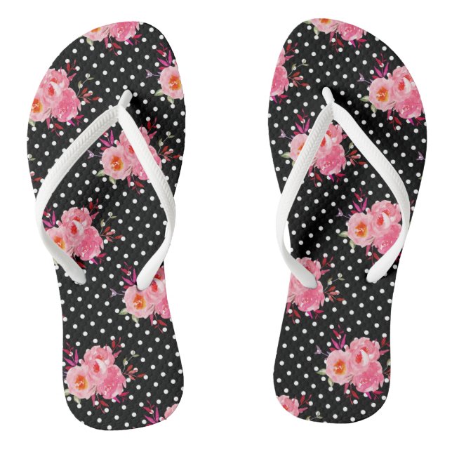 Chinelos Floral Rosa com Bolinhas (Pé da cama)