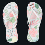 Chinelos Floral Rosa Elegante<br><div class="desc">Ilustração floral deliciosa e doce perfeita para primavera, verão, assim como para noiva, damas de noiva, mãe da noiva, mãe do noivo, madrinha de casamento, presentes de flores e muito mais!</div>