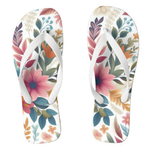 Chinelos Floral sem costura 