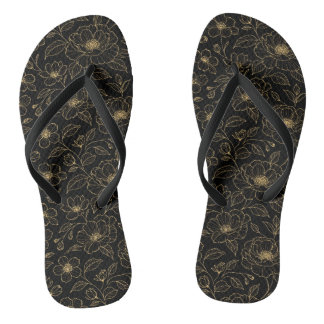 Chinelos Floral Sem Costura Luxuosa Elegante
