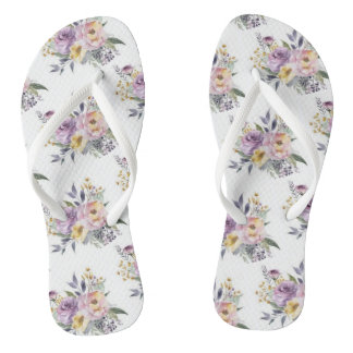 Chinelos Floral Vitoriano Flores Rosa Roxo