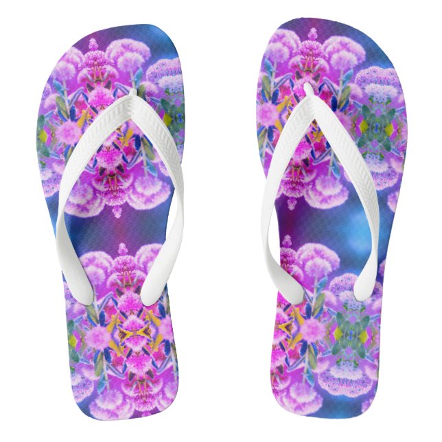Chinelos Flores cor-de-rosa para a Mamãe (Pé da cama)
