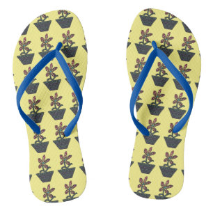 Chinelos Flores de Mosaico em Potes FlipFlops Personalizado