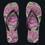 Chinelos FLORES, PACOTES E DRAGÕES, BLack branco-rosa<br><div class="desc">Design floral colorido,  elegante e clássico com espirais,  pavão,  pássaros e dragões em cor rosa,  cor violeta violeta branca,  cor branca e cor branca,  reproduzida a partir de tecidos têxteis antigos</div>