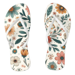Chinelos Flores Pastel em Flor