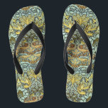 Chinelos FLORES, PEACOCKS E DRAGÕES, Preto-Amarelo<br><div class="desc">O design floral colorido,  elegante e clássico com espirais,  pavão,  pássaros e figuras de dragão em cores de cinza branca amarela e preta é elaborado a partir de tecidos têxteis antigos.</div>