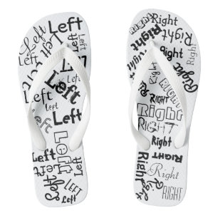 Chinelos Fluxos para a Direita Esquerda