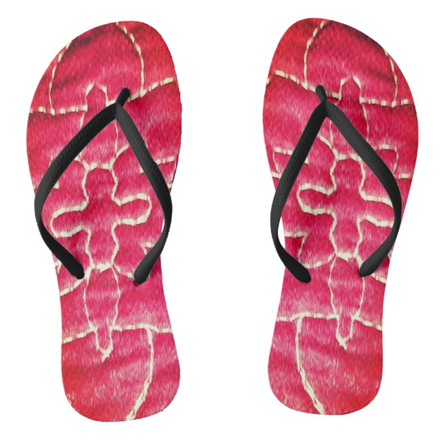 Chinelos Fofo Vermelho Burgundy com Falso Acolchoado (Pé da cama)