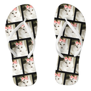 Chinelos Foto de Pet Personalizada de Gato Fofo
