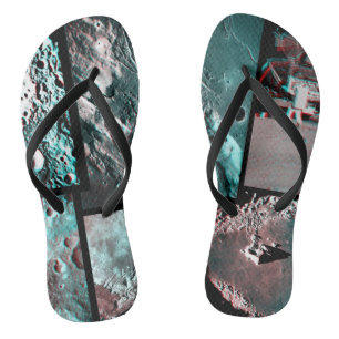 Chinelos Foto do espaço lunar Anaglyph Mosaico