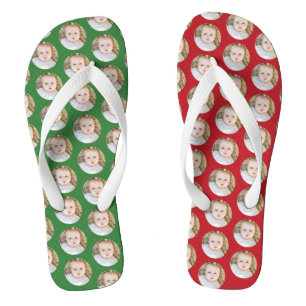 Chinelos Foto personalizada de Natal inigualável