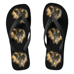 Chinelos Fox Terrier Watercolor, Thongs