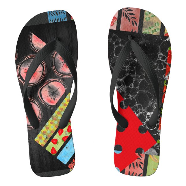 Chinelos Fragmento de Morango (Pé da cama)