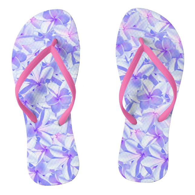 Chinelos Frangipanis Rosa E Moave, (Pé da cama)