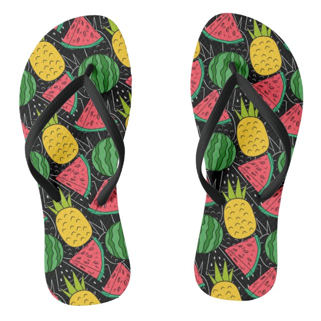 Chinelos Fruit seamless pattern | Fruit surface pattern 26 (Pé da cama)